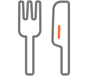 社員食堂完備　イラスト