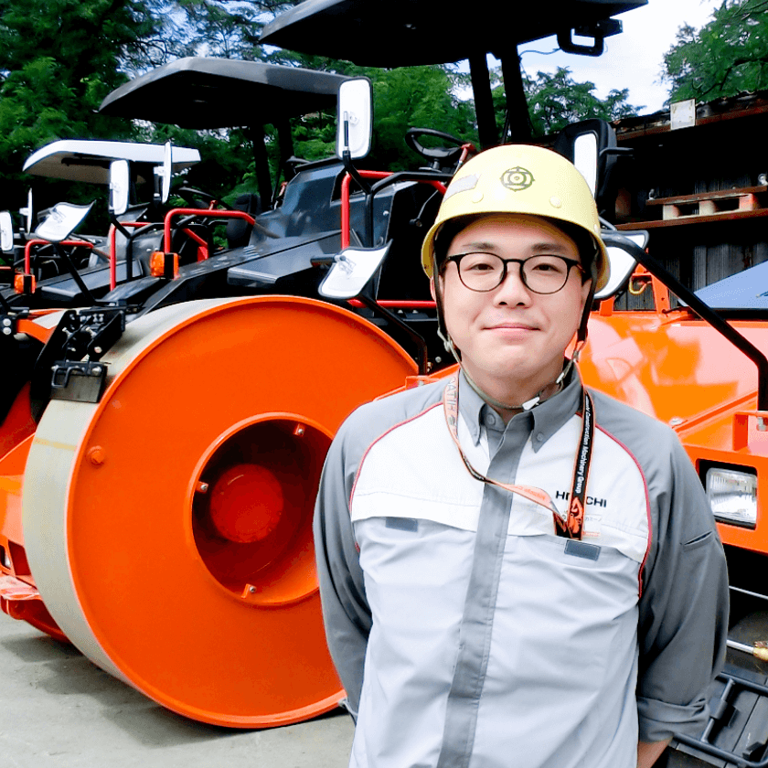 作業服姿の男性社員
