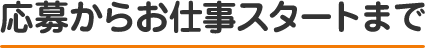 応募からお仕事スタートまで