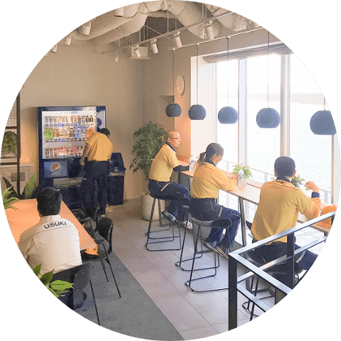 社員たちの休憩所